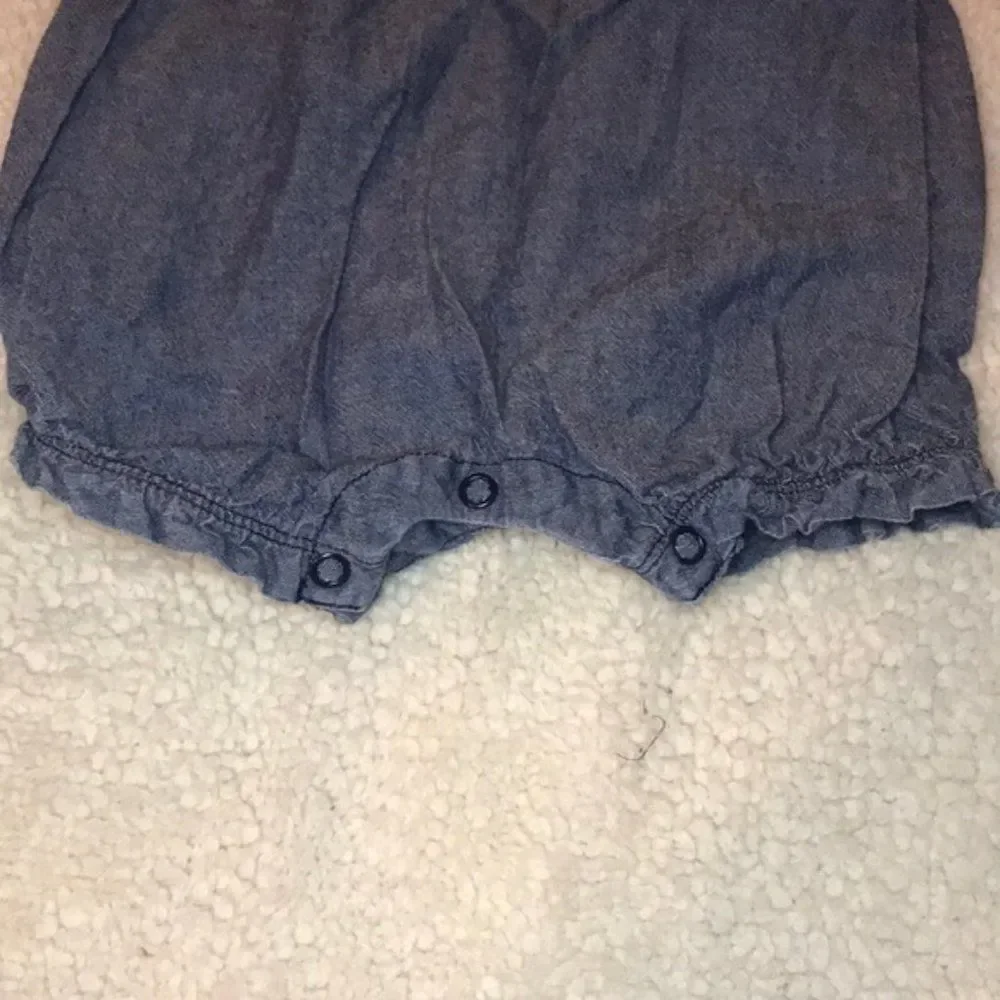 Carters 6 months denim and pink romper